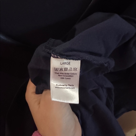 Temperley London Navy and Satin Collar Long Sleeve Artsy Preppy Blouse Top Large - Picture 5 of 5